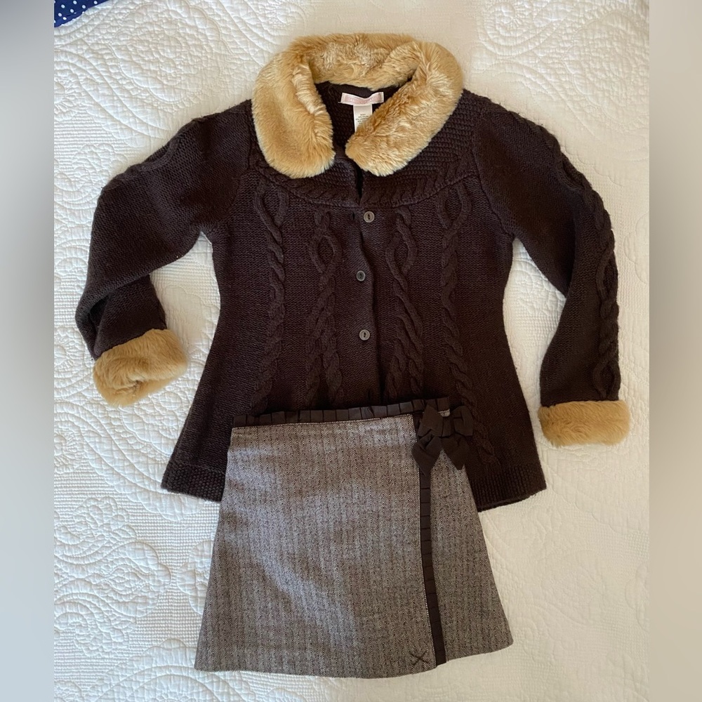 Janie & Jack size 3 skirt and sweater